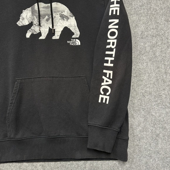 The North Face Hoodie Mens XL Black California Grizzly Bear Graphic Sweatshirt - Picture 3 of 12